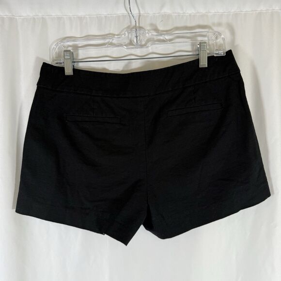 J. Crew Shorts Women's 8 Black Pleated Pockets Cotton Blend Side Zip 2.5" Inseam - Picture 7 of 8